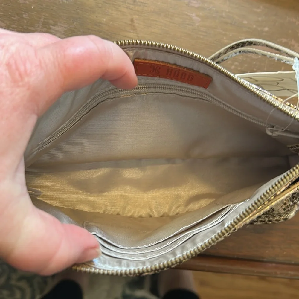 HOBO Metallic Snake Print crossbody/shoulder/wristlet NWT plus Dust bag!! - Picture 9 of 16